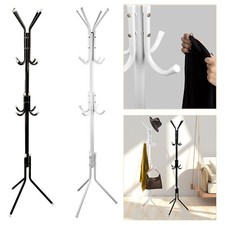 69" Metal Coat Rack Stand 3-layer w/ 12 Hooks Clothes Hat Jacket Handbag Hanger