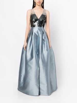 NEW SACHIN BABI Erica high-shine BALL GOWN DRESS $995