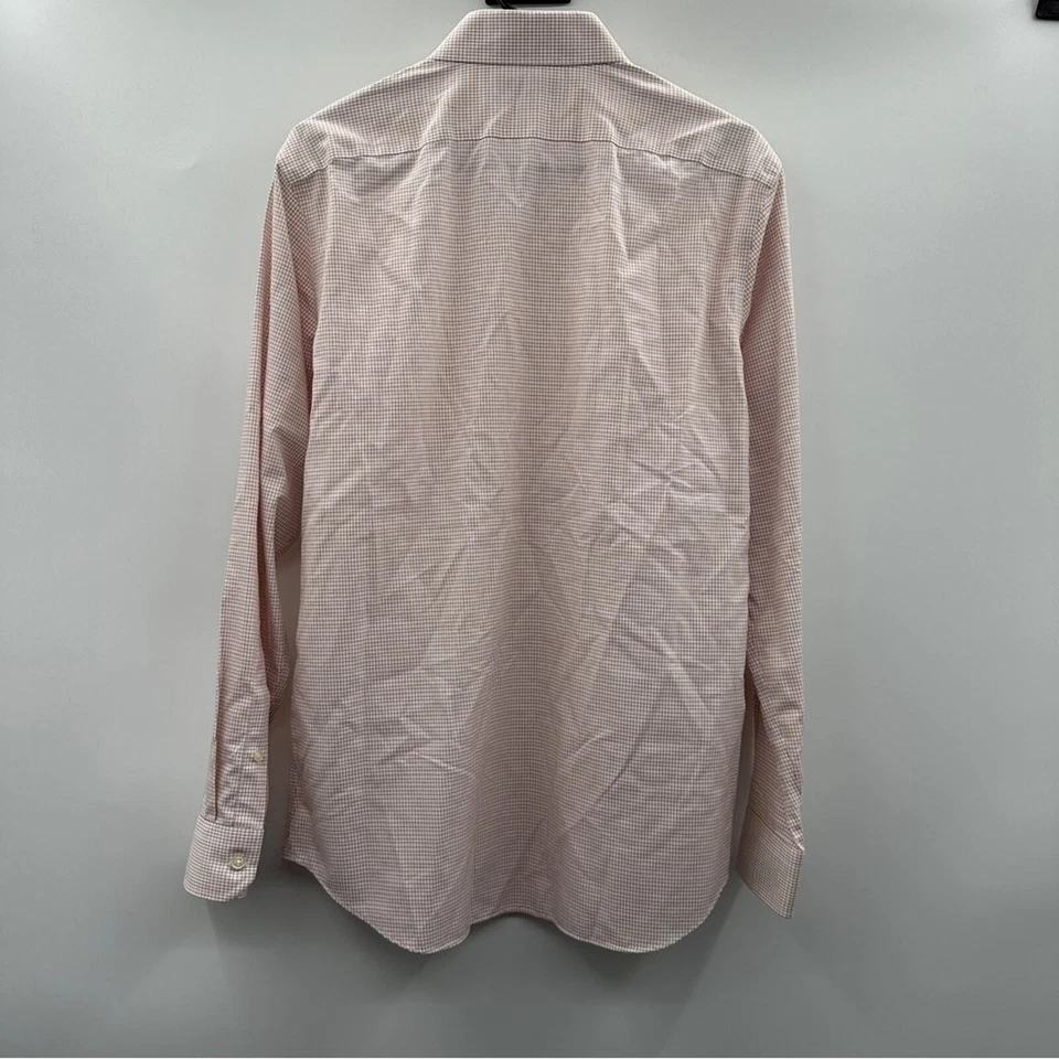 Camisa Banana Republic Calce Ajustado Tostado y Blanco A Cuadros Manga Larga Con Botones Talla M Foto 4 de 4