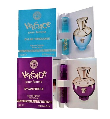 Versace 2x Dylan Turquoise & 2x Dylan Purple 4x 1 ml Parfum Spray Proben 