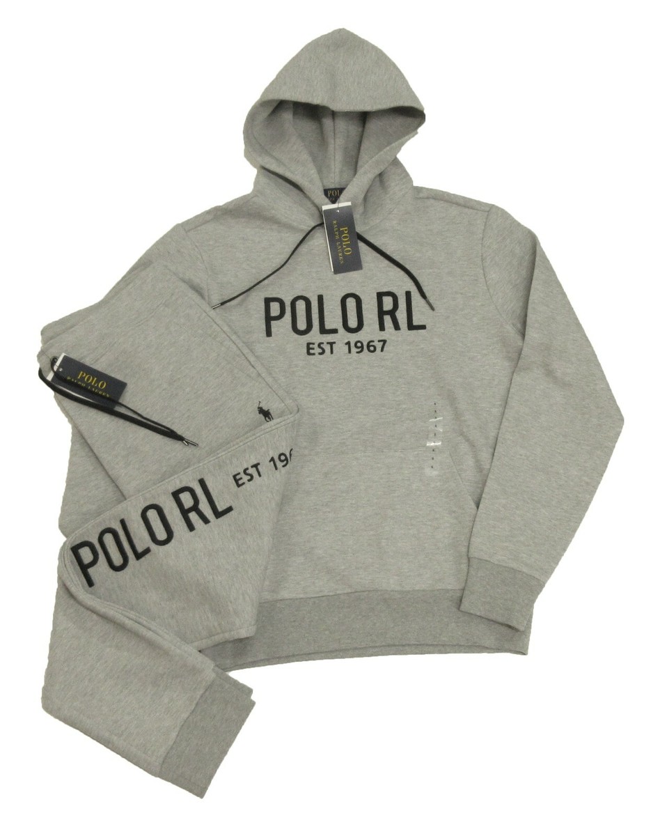 Polo Ralph Lauren Men's Grey Embossed Logo Double Knit Polo Ralph Lauren Men's Grey Embossed Logo Double Knit