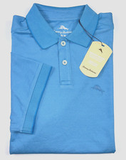 NEW TOMMY BAHAMA Size M Men's Polo Shirt Blue Crush EASY CARE Wicking 99