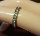 VINTAGE STERLING SILVER CZ CHANNEL SET  RING  size 6 or L1/2      #ac2