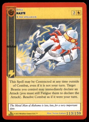 2021 MetaZoo Cryptid Nation Base Haste 1st Edition #113/159 - QTY