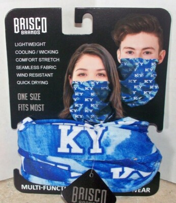 Lot of 6 BRISCO BRANDS KENTUCKY Blue Tie Dye GAITER Face Mask Headwear