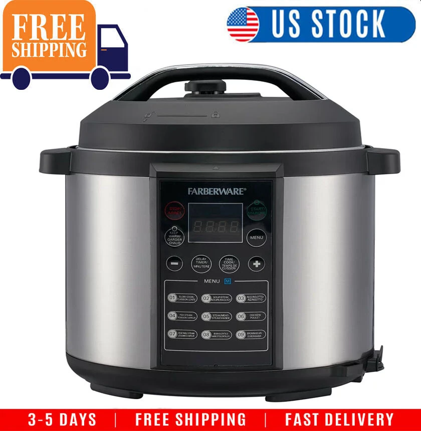 Farberware Programmable Digital Pressure Cooker 6 Quart Rice