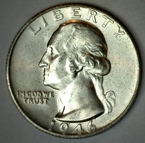 1946 S Washington Silver Quarter 25c US Coin Uncirculated San Francisco Mint