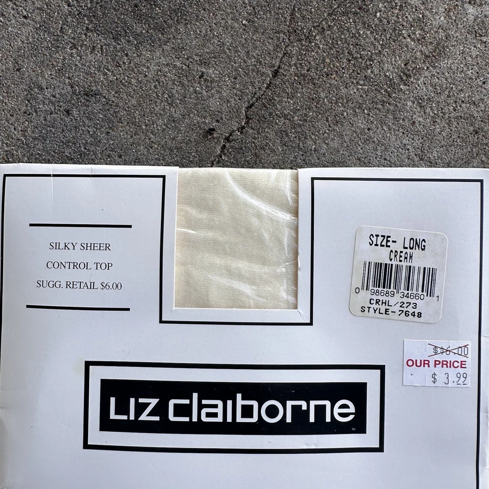 Колготки кремовые Liz Claiborne Silky Sheer Control размер длинные НОВЫЕ - Изображение 3 из 3
