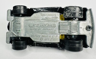 Matchbox 1971 Superfast No VI Lady Bug Black Purple Windows