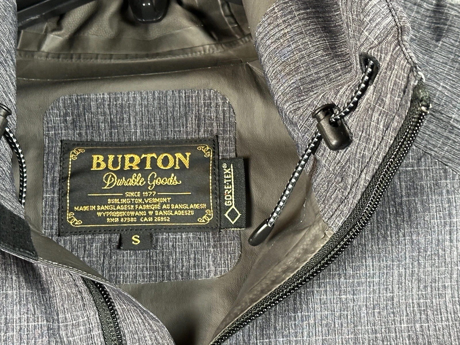burton day-lt special zip up snowboard resistant jacket