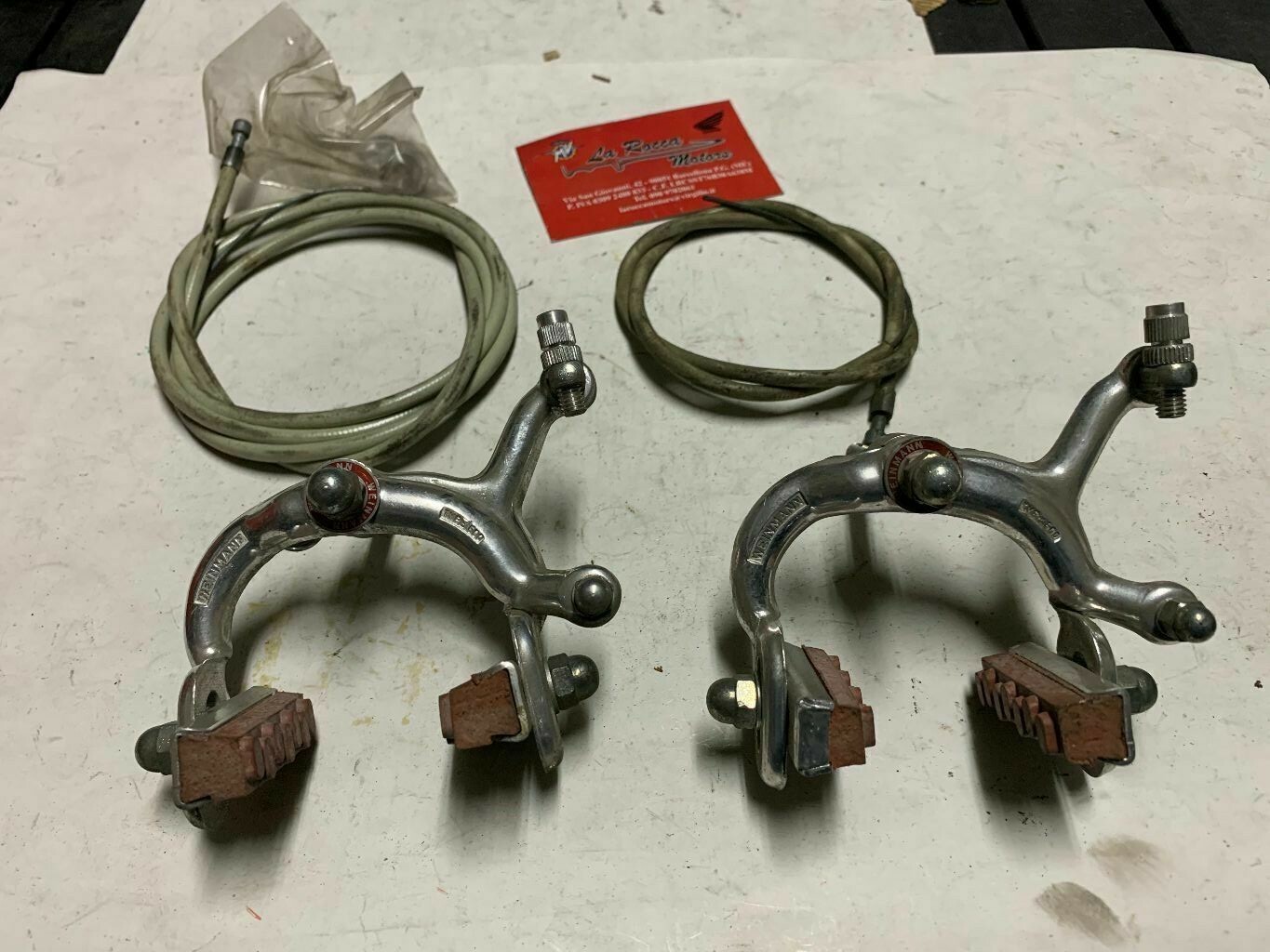 GRUPPO FRENI ANT/POST BICI DA CORSA EROICA VINTAGE COMPLETO DI FILI WEINMANN