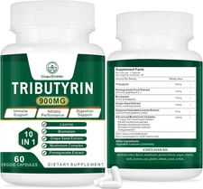 Tributyrin Supplement - Butyrate Precursor for Gut Barrier Support, Leaky Gut Su