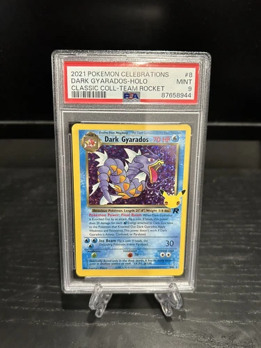 2000 Pokemon Team Rocket TCG Dark Gyarados Holo Rare PSA 9 Mint 8/82