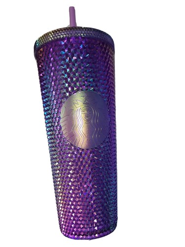 starbucks 2022 purple oil slick 24oz studded cup tumbler