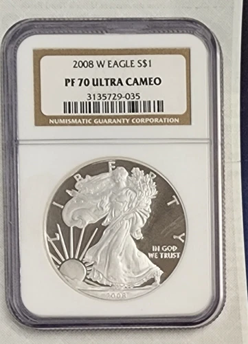 2008 W PROOF SILVER EAGLE NGC PF70 ULTRA CAMEO -CJ49