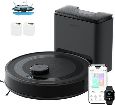 Lidar Self-Emptying Robot Vacuum & Mop, Multi-Floor Mapping, M2 Plus Black
