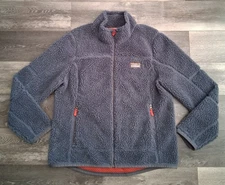 L.L. Bean Mountain Pile Fleece Jacket Full Zip Lined Grey Mens Size XL 