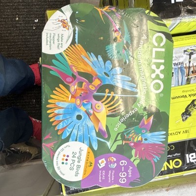Clixo Jungle Birds Magnetic Building Set 24 Pieces Ages 6-99