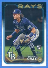TRISTAN GRAY Signed/Autographed 2024 Topps RC Card #483 Tampa Bay Rays w/COA b