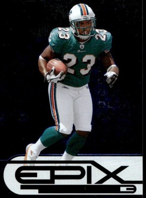 2005 DONRUSS ZENITH RONNIE BROWN E-22 MT EPIX BLUE 1ST DOWN 467/600 DOLPHINS
