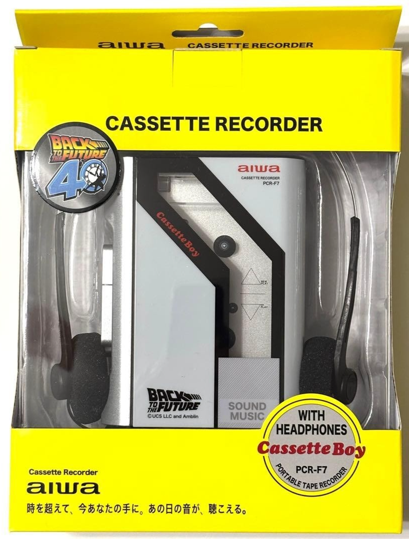 バックトゥザフューチャー aiwa ポータブルカセットプレーヤー PCR-F7 Don Quijote Exclusive Back to the Future Cassette Player Aiwa