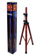 MR DJ SS350R Universal Red Folding Tripod PRO PA DJ Home On Stage Speaker Stand