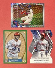 ANDREW McCUTCHEN 2021 Topps Chrome #44 Gypsy Queen #15, and Stadium Club #T-27