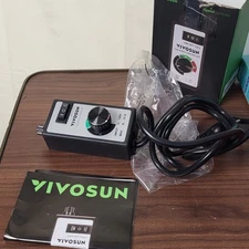 VIVOSUN Variable Fan Speed Controller AC 120V for Inline Duct Ventilation 1500W 