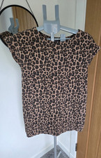 NEXT Leopard Print Shift Dress Short Sleeve Petite Size 8P