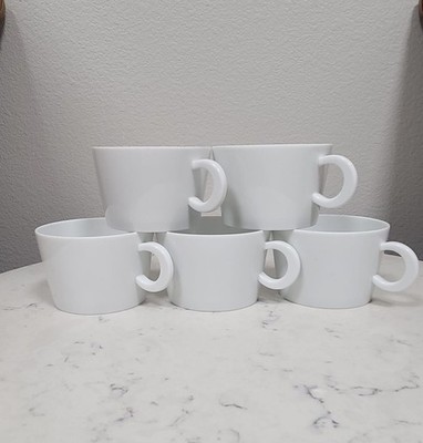 Set Of 5 Bernardaud Ecume White Breakfast Coffee Cup