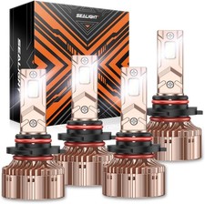 SEALIGHT X6S 9005/HB3 9006/HB4 Bulbs Combo 900% 80000LM Ultra-Bright 4pk