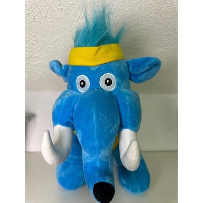 Fun Express Elephant Plush 12'' Stuffed Animal Blue Yellow Workout Headband Tank