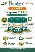 Himalaya Serpina Tablets 100 Tabs x5 Herbal Cardiovascular Wellness free ship