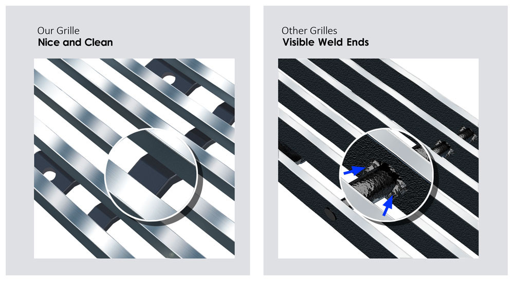 Fits 1967-1968 Ford Mustang Stainless Chrome Horizontal Billet Grille Insert