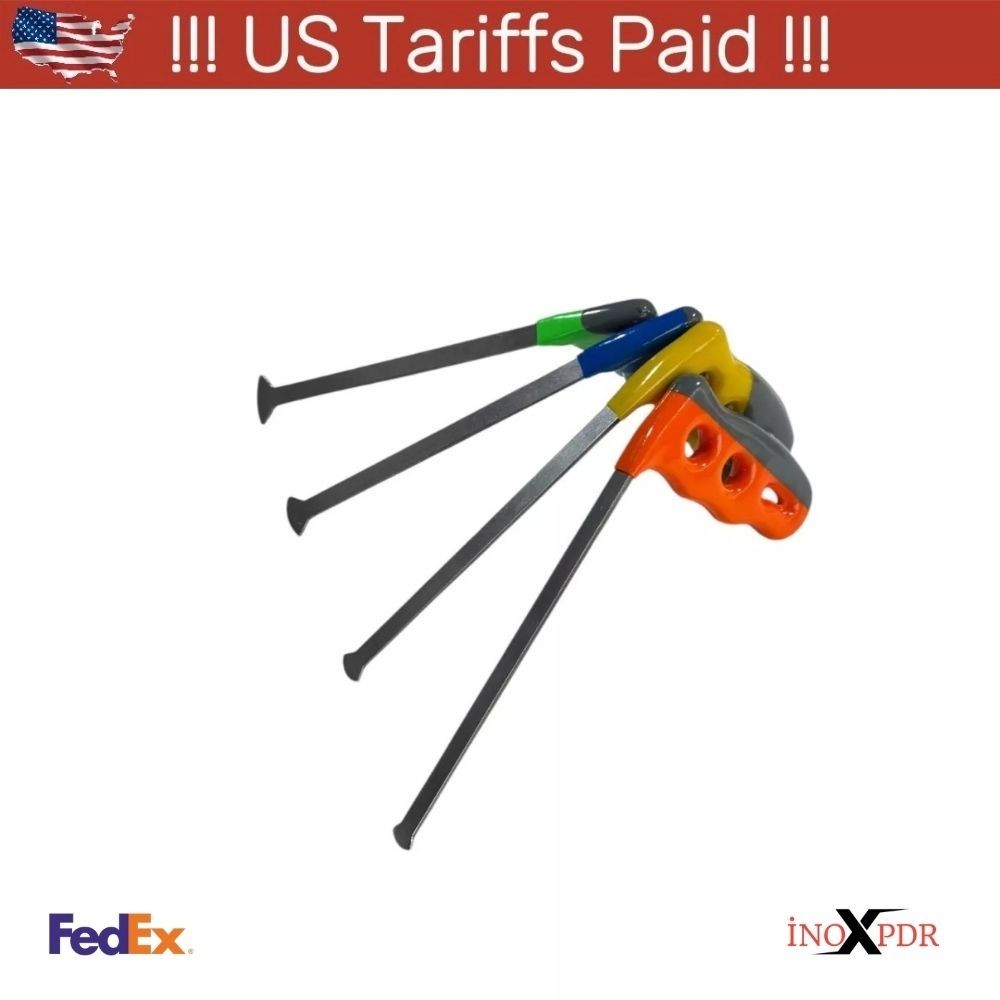 Mardin Edition 4-Piece 20cm White Steel Whale Tail PDR Tools – Paintless Dent