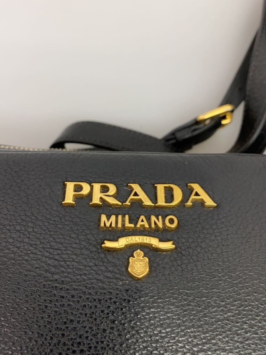 PRADA VITELLO PHENIX Shoulder Bag Leather BLK 1BH079 thumbnail 5
