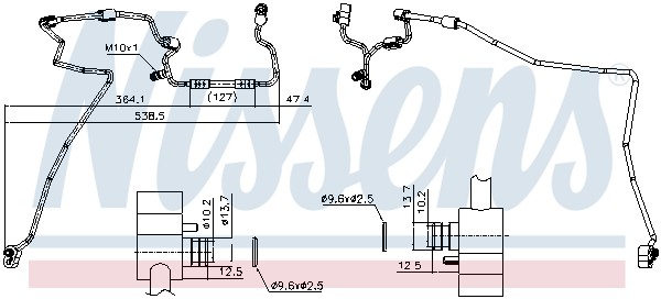 Nissens Hochdruckleitung Klimaanlage FüR Audi A3 2.0 TDI 16V VW Golf V Skoda-image
