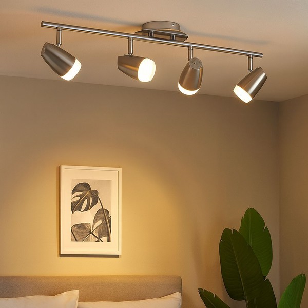 Deckenleuchte Spotleiste Deckenlampe Schwenkbar Led Wohnzimmerlampe Chrom L 58Cm-image