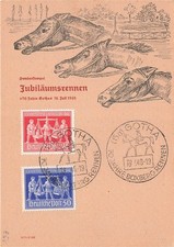 140749) Sport Jazda konna Karta specjalna Jubileuszowy wyścig z SSt. Gotha 1948