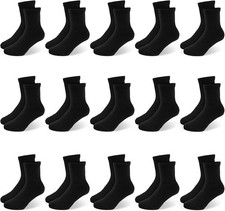 Auranso 15 Pairs Girls Socks Kids School Socks Stretchy Boys Ankle Sports Sock