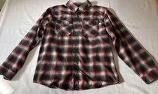 Dixxon Flannel Equalizer Shirt Men’s M Red Gray Plaid D-Tech Blend Biker Moto