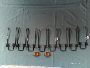 8 HAY RAKE TEETH UNITE SPRING, REPLACES R-740 + 2 HOLD DOWN BRACKETS N O S