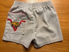 Vintage Tonka Kids 4 Embroidered Shorts Elastic Waist Trucks Theme Made In USA