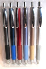 Set of 6  Terzetti PREMIER G3 Metal Gel Click Top Ballpoint Pens -QUALITY PEN