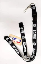 Los Angeles Clippers Blackout Lanyard Keychain Double Sided Breakaway Safety...