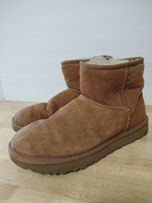 UGG CLASSIC MINI II CHESTNUT WATER RESISTANT SUEDE ANKLE BOOTS WOMENS US 9/UK 7