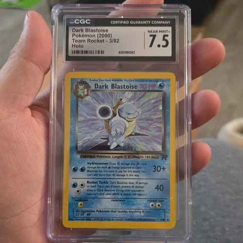 Pokémon TCG Dark Blastoise Team Rocket 3/82 1st Edition Holo CGC 7.5 2000 70 HP