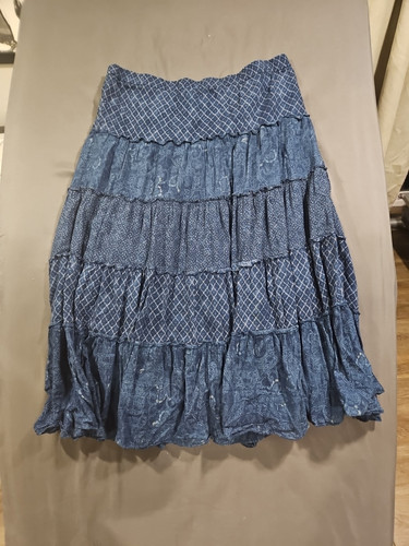 Lauren Ralph Lauren Womens Lined Blue Tiered Prairie Peasant Maxi Skirt Xl - Picture 4 of 4