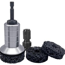 Wheel Hub Cleaning Kit,Brake Hub Cleaning Kit Includes 3 Pads,Holder and Adap...