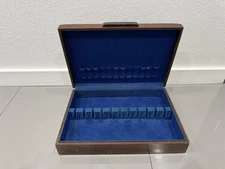 Art Deco Wood Silverware Flatware Silver Storage Chest Box